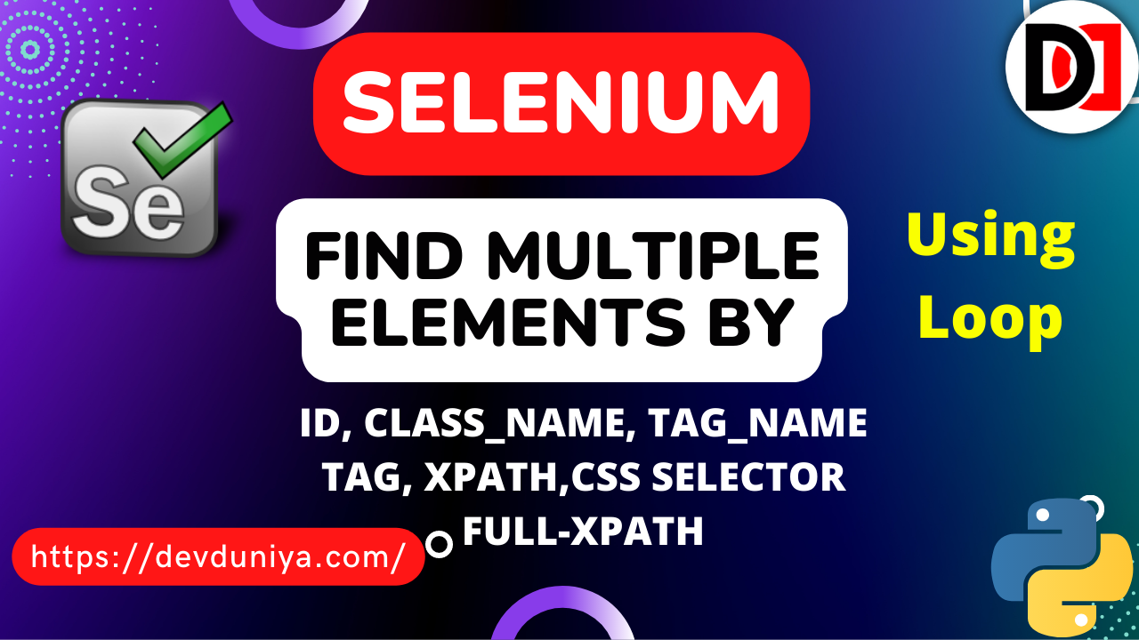 find multiple elements in selenium